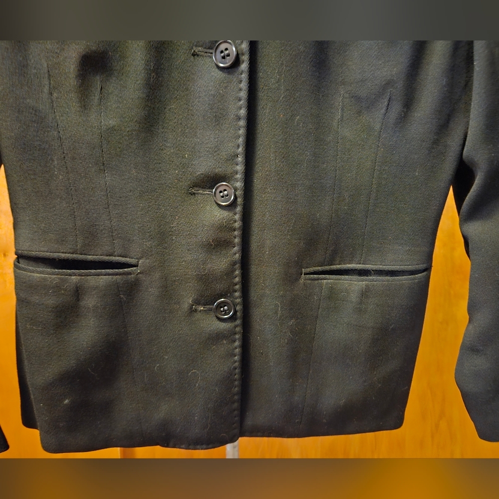 VINTAGE 1960's Black Jacket/ Blazer no tags - Picture 3 of 10